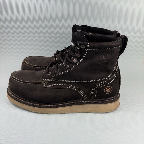 Hawx Grade Work Comp Toe Work Boots Men’s Size 12D Black Leather - Picture 5 of 11